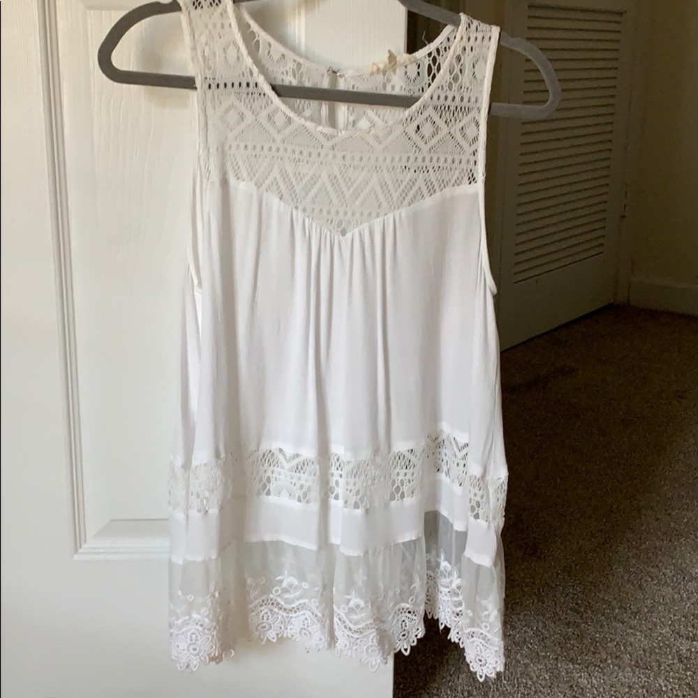 White Sleeveless Top